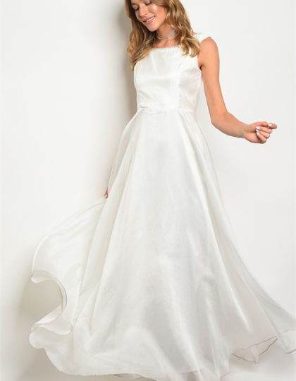 pearl white gown F